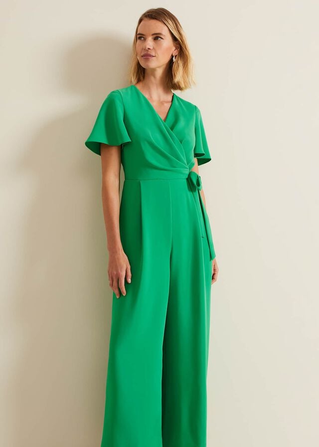 Green Phase Eight Julissa Wide Leg Jumpsuit | 6432OGDAN