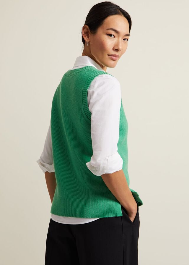 Green Phase Eight Marianna V Neck Knitwear | 8697OWLDF