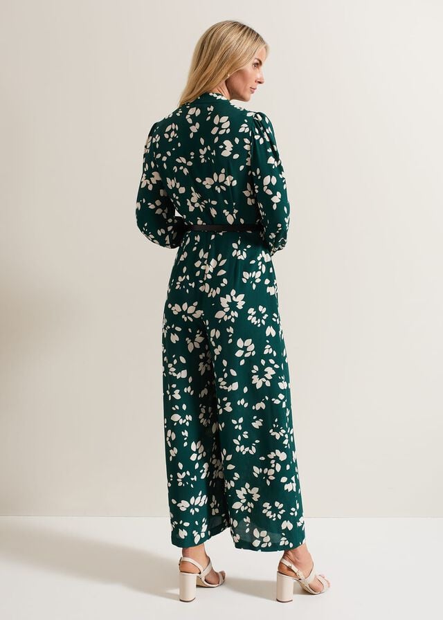 Green Phase Eight Micaela Twist Neck Jumpsuit | 1498ZEDKB