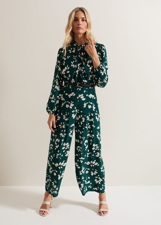 Green Phase Eight Micaela Twist Neck Jumpsuit | 1498ZEDKB