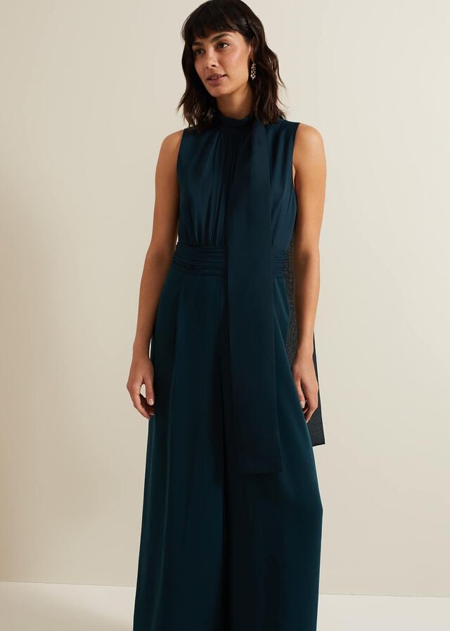 Green Phase Eight Neesa Wide Leg Jumpsuit | 9257IAYSL