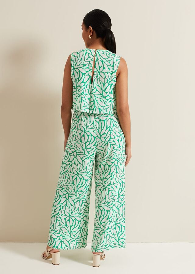 Green Phase Eight Petite Aubrey Geo Jumpsuit | 9371GTOSJ