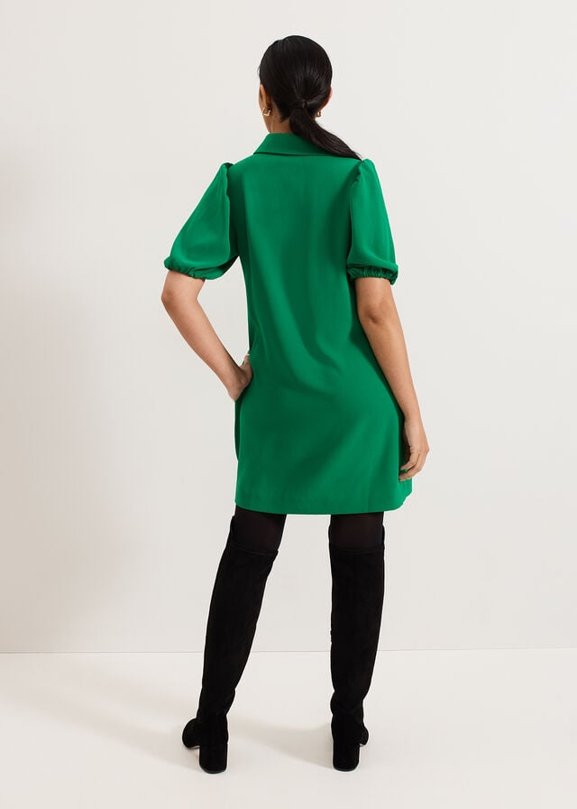 Green Phase Eight Petite Candice Scallop Dress | 1059ZXPAN