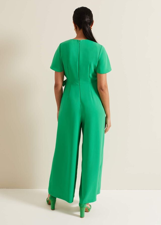 Green Phase Eight Petite Julissa Wide Leg Jumpsuit | 7604DAPTS