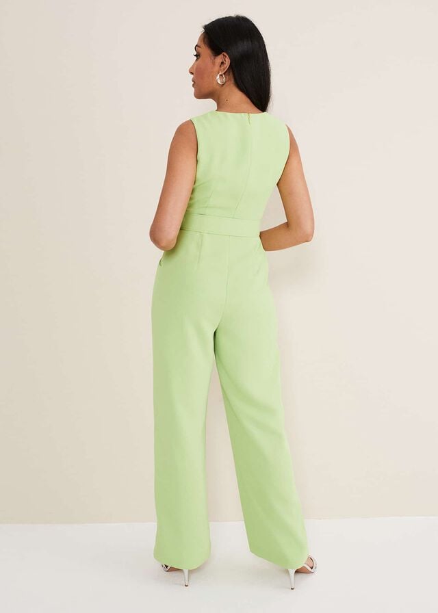 Green Phase Eight Petite Lissia Wide Leg Jumpsuit | 5236ZWDTX