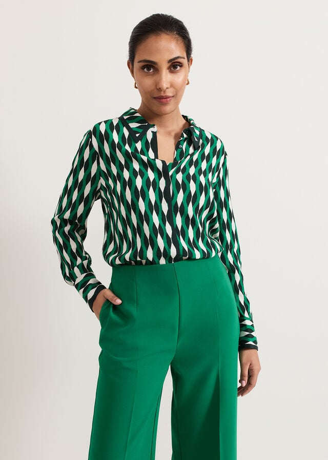 Green Phase Eight Petite Rita Shirts | 8017ZNTQX