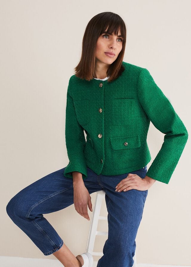 Green Phase Eight Ripley Tweed Jackets | 8356GXBMZ