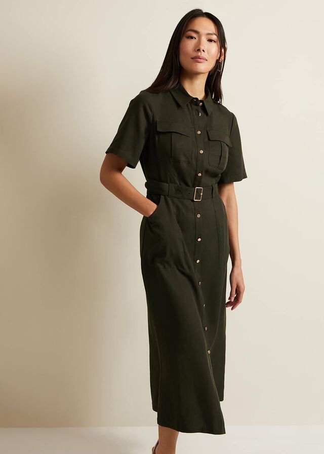 Green Phase Eight Willow Utility Dress | 2467QZCAT