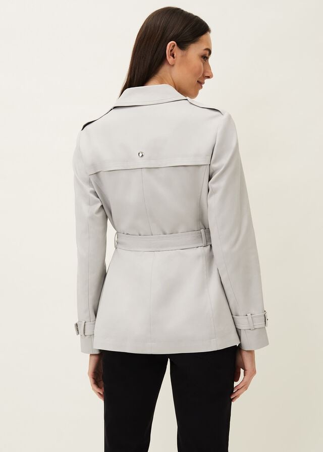 Grey Phase Eight Cara Biker Coats | 0345KYEHZ