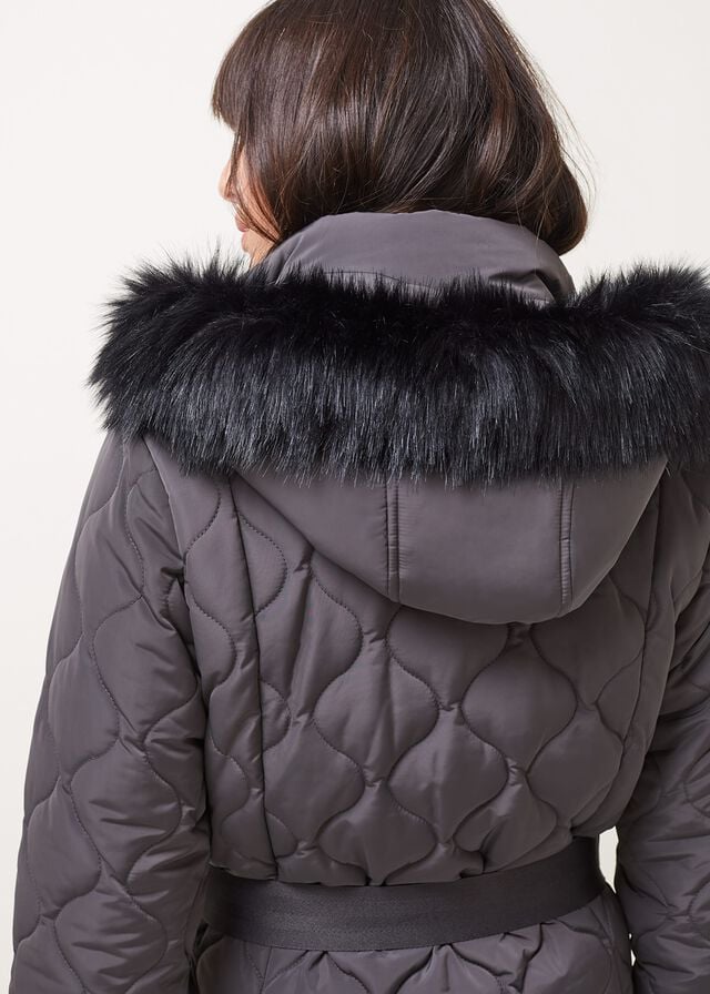 Grey Phase Eight Danny Quilted Puffer Coats | 5091GZBTL