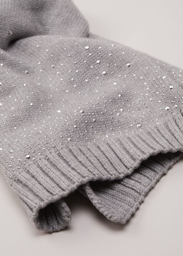 Grey Phase Eight Grey Sparkly Scarves | 5984OVRXK