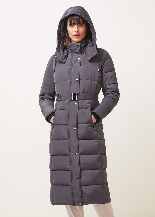 Grey Phase Eight Mabel Puffer Coats | 6438XPDKO