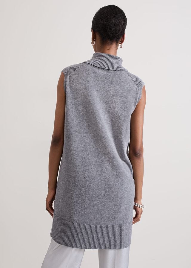 Grey Phase Eight Mila Sleeveless Tabard Dress | 7210BEFOP