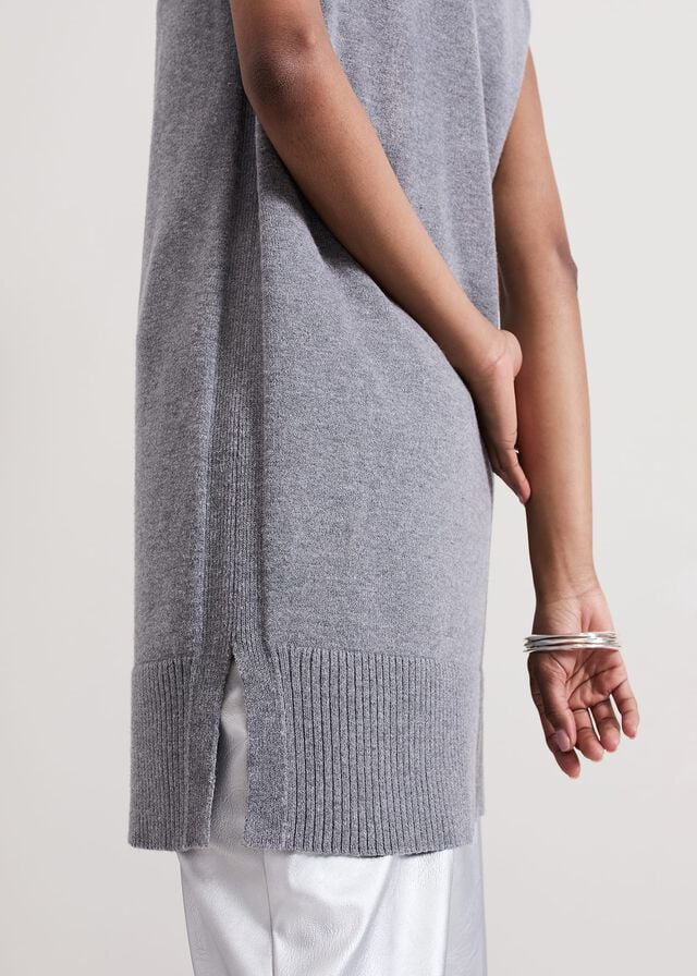 Grey Phase Eight Mila Sleeveless Tabard Dress | 7210BEFOP