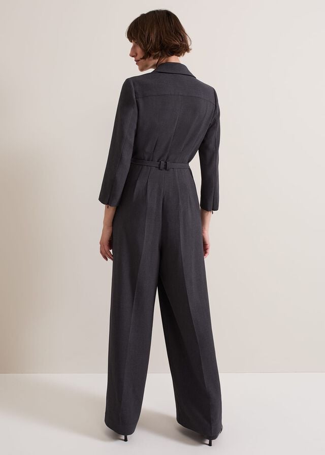 Grey Phase Eight Pamela Grey Tailored Jumpsuit | 4319TUOBK