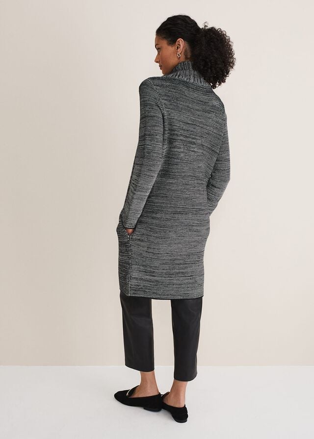 Grey / Black Phase Eight Talia Tweed Coats | 3765MZNBU