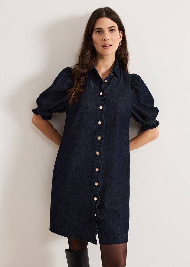 Indigo Phase Eight Candice Denim Dress | 8942KJTYN