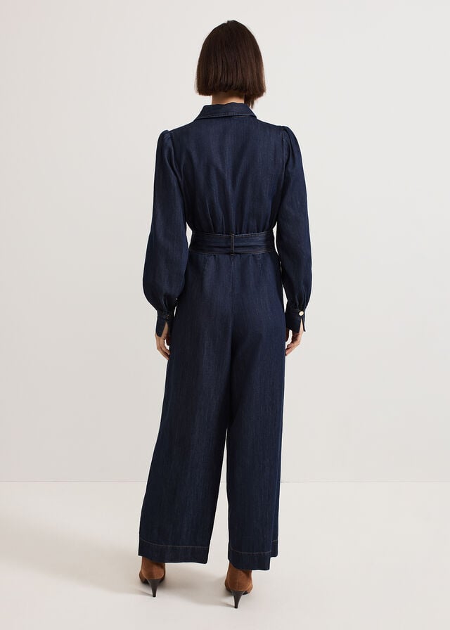 Indigo Phase Eight Gemma Denim Jumpsuit | 4528TAQLV