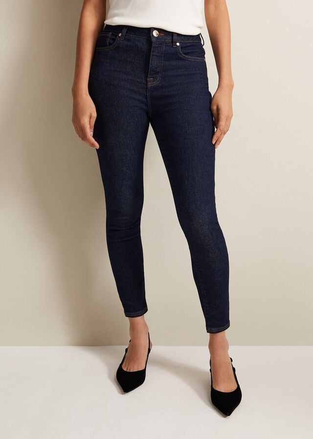 Indigo Phase Eight Jelena Super Comfort Skinny Trousers | 9572QNPSO