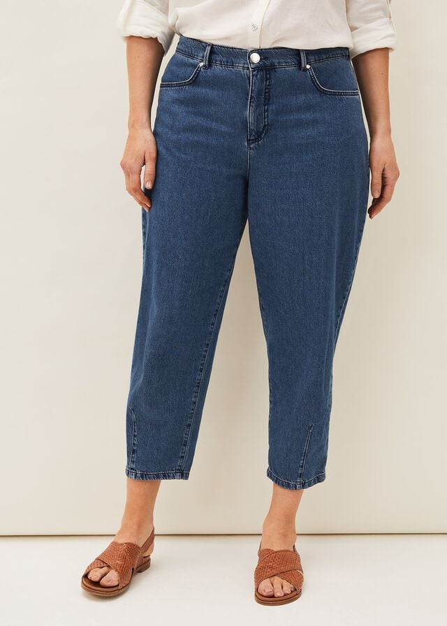 Indigo Phase Eight Romilly Barrel Leg Jeans | 3716CHRJD