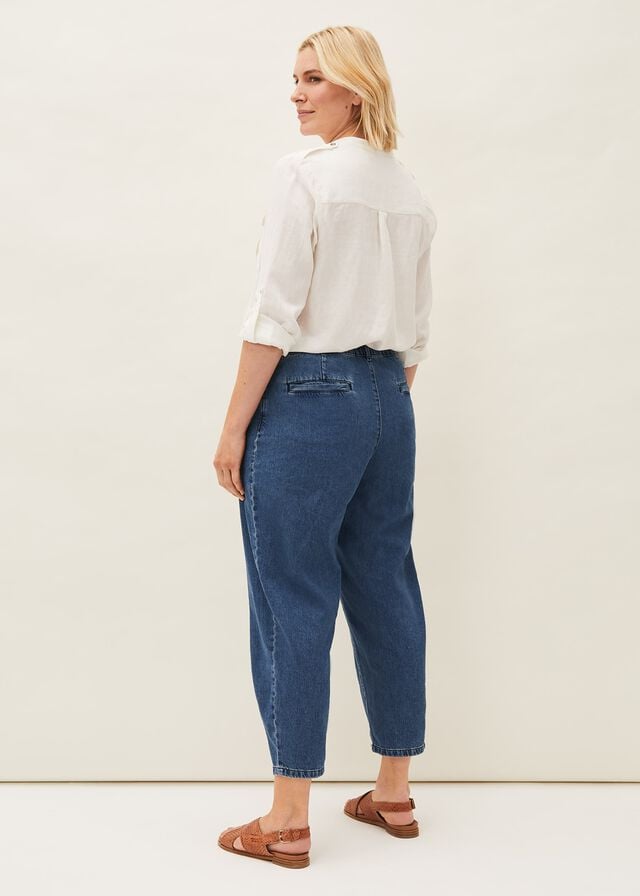 Indigo Phase Eight Romilly Barrel Leg Jeans | 3716CHRJD