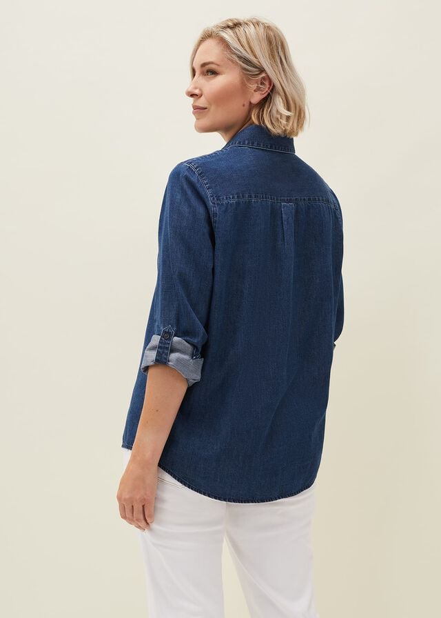 Indigo Phase Eight Zen Denim Over Shirts | 6452BTXDL