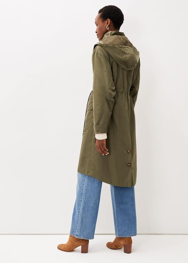 Khaki Phase Eight Chloe Longline Coats | 6810DWISR