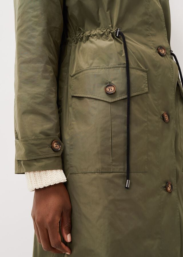 Khaki Phase Eight Chloe Longline Coats | 6810DWISR