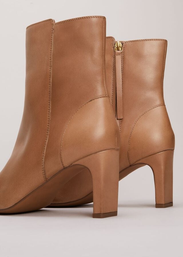 Light Brown Phase Eight Brown Leather Boots | 8942NRYDH