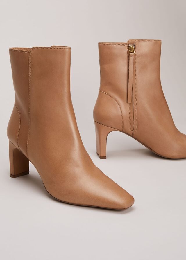 Light Brown Phase Eight Brown Leather Boots | 8942NRYDH