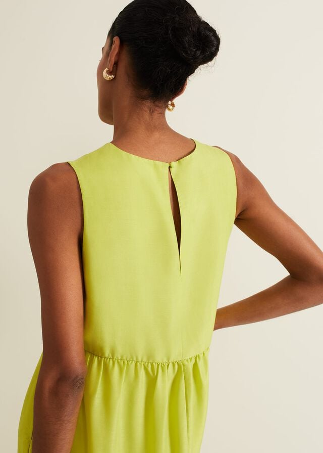 Light Green Phase Eight Sara Tiered Dress | 0832SYWNX