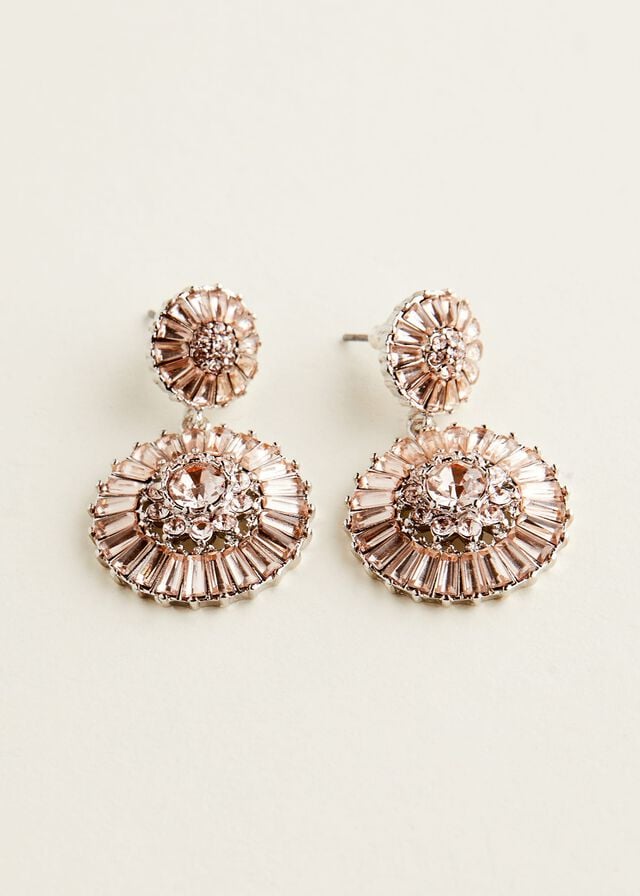 Light Pink Phase Eight Round Stone Drop Jewellery | 2537USFLG