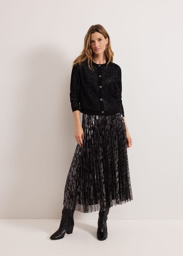 Metal Phase Eight Javina Fluffy Lurex Knitwear | 8067OUYDN