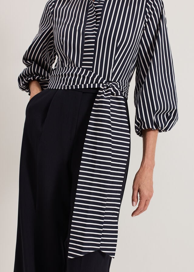 Navy Phase Eight Bree Stripe Dress | 4726ASFHY