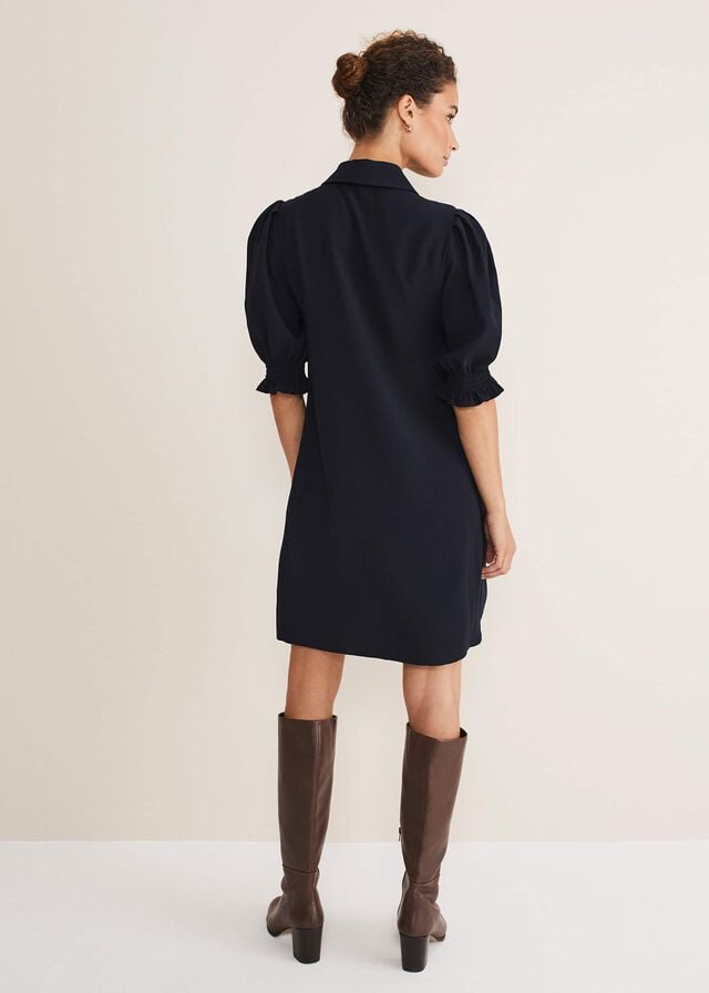 Navy Phase Eight Candice Zip Dress | 0524TGEDM