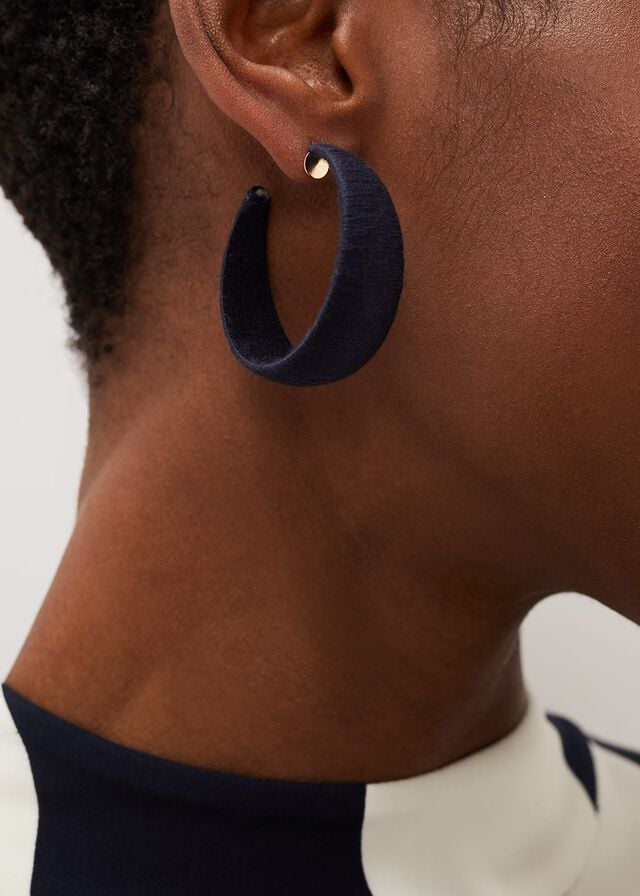 Navy Phase Eight Covered Hoop Jewellery | 4637ZRMBV