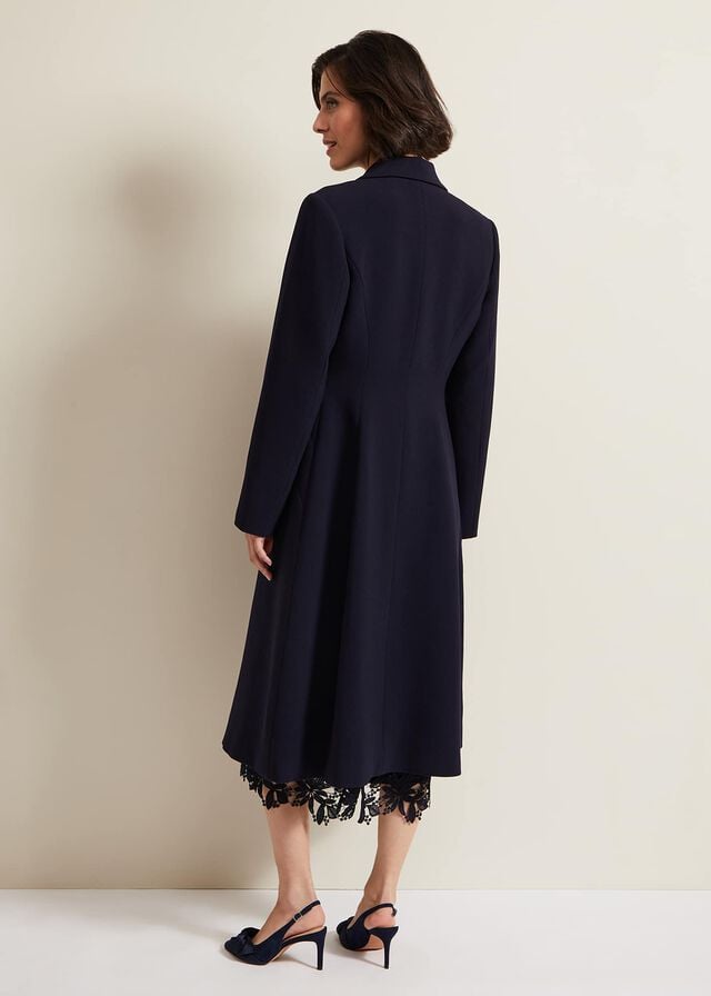 Navy Phase Eight Juliette Crepe Coats | 7934HKEGT