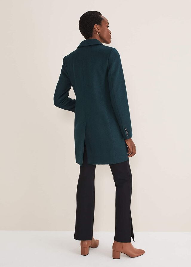 Navy Phase Eight Lydia Forest Wool Smart Coats | 4917ZITDN