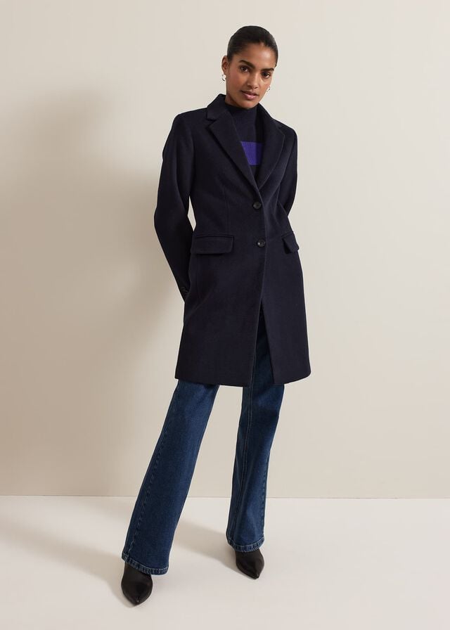 Navy Phase Eight Lydia Wool Coats | 6295DIBLM