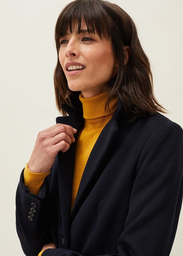 Navy Phase Eight Lydia Wool Smart Coats | 4021IJUWQ