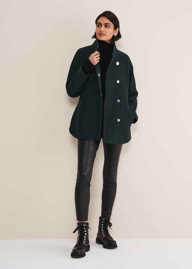 Navy Phase Eight Mya Wool Belted Coats | 2706CKVJS