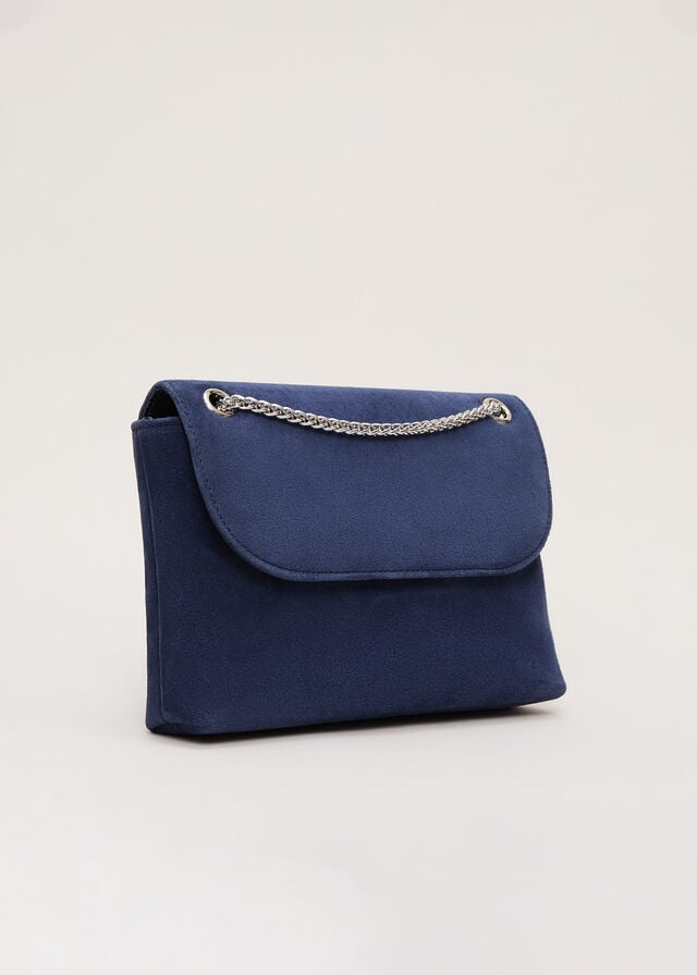 Navy Phase Eight Navy Suede Bags | 8935KQAPV