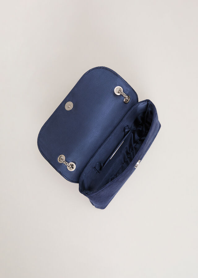 Navy Phase Eight Navy Suede Bags | 8935KQAPV