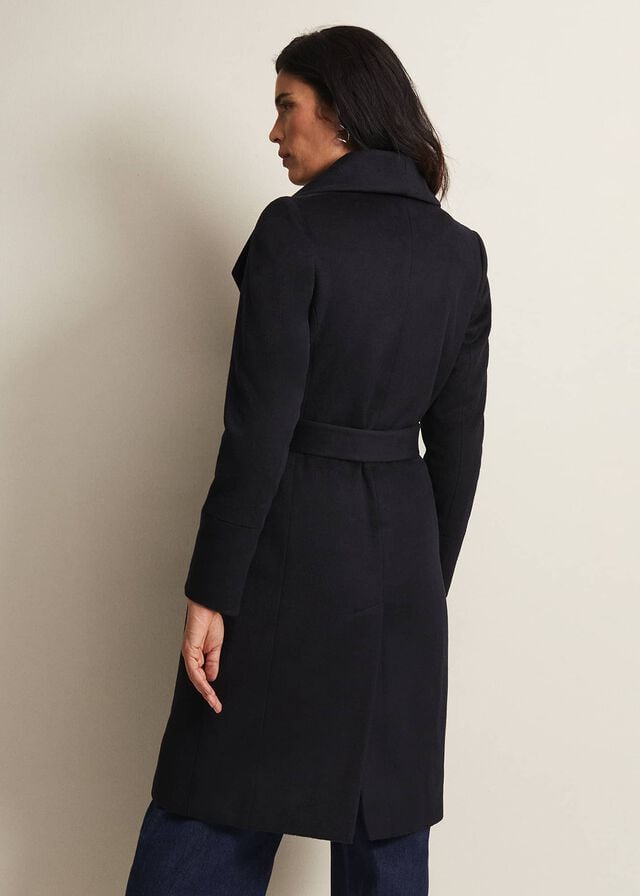 Navy Phase Eight Nicci Wool Smart Coats | 8410ZKHCB