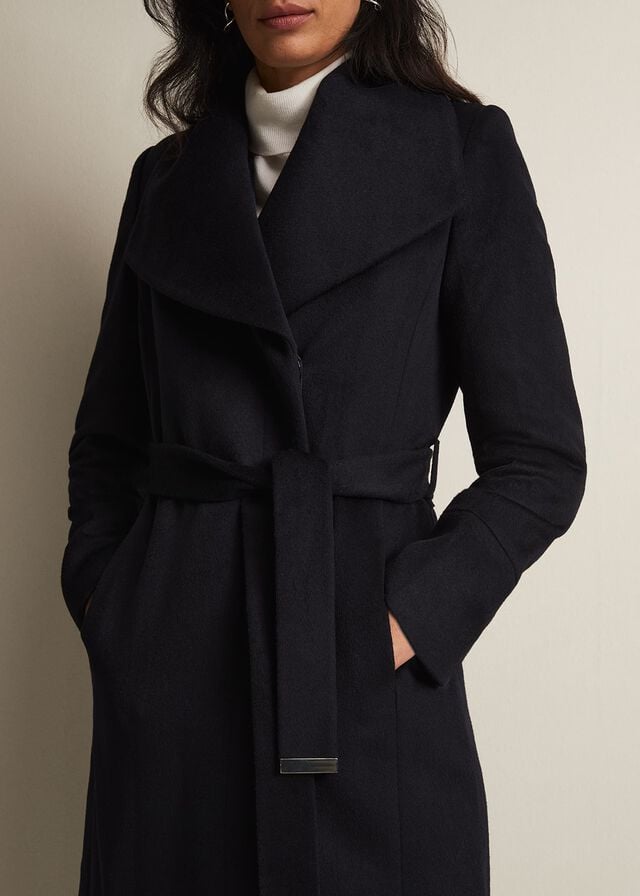 Navy Phase Eight Nicci Wool Smart Coats | 8410ZKHCB