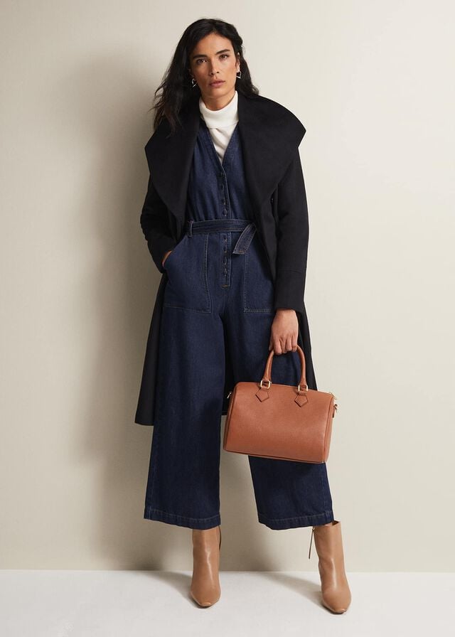 Navy Phase Eight Nicci Wool Smart Coats | 8410ZKHCB