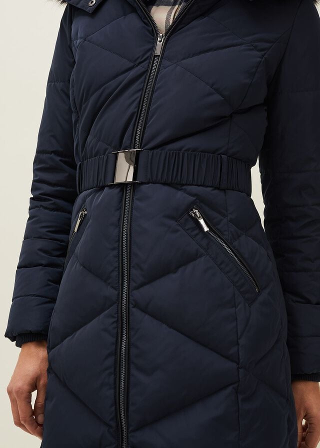 Navy Phase Eight Remi Diamond Puffer Coats | 7423PEWNQ