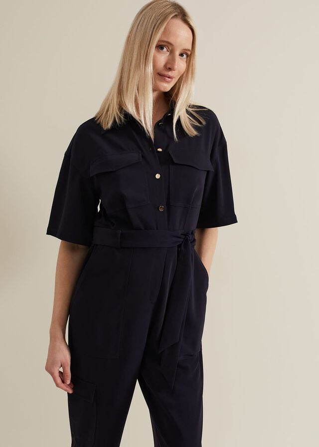 Navy Phase Eight Tallulah Utility Dress | 0169OYPHJ