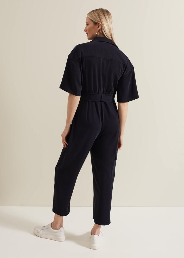 Navy Phase Eight Tallulah Utility Jumpsuit | 0643MXDAV