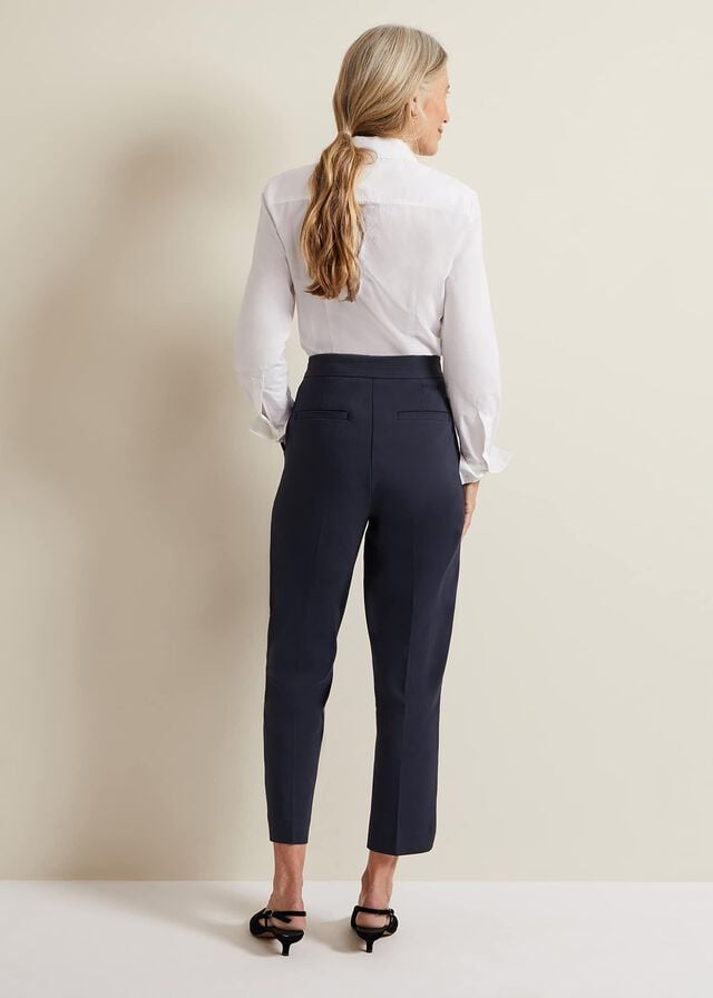 Navy Phase Eight Ulrica Tapered Trousers | 6735RQNLE